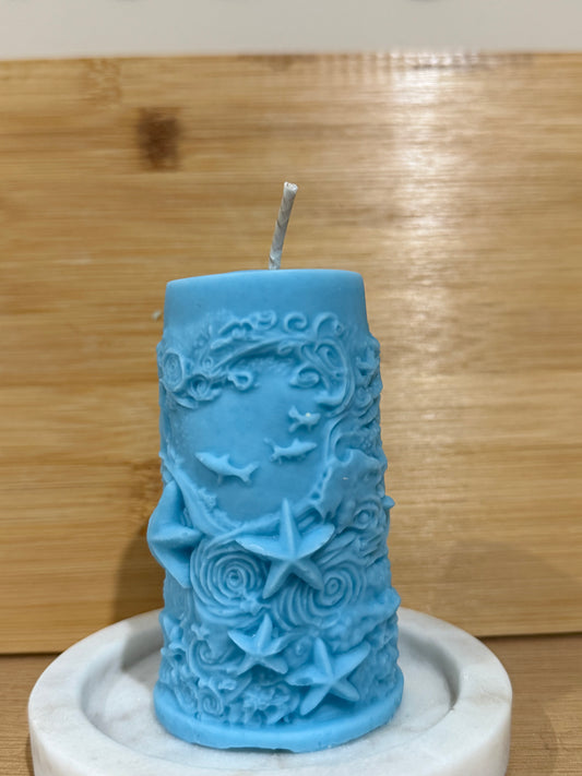 Beach Pillar Candle