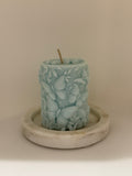 Cylindrical Florals & Butterfly Pillar Candle
