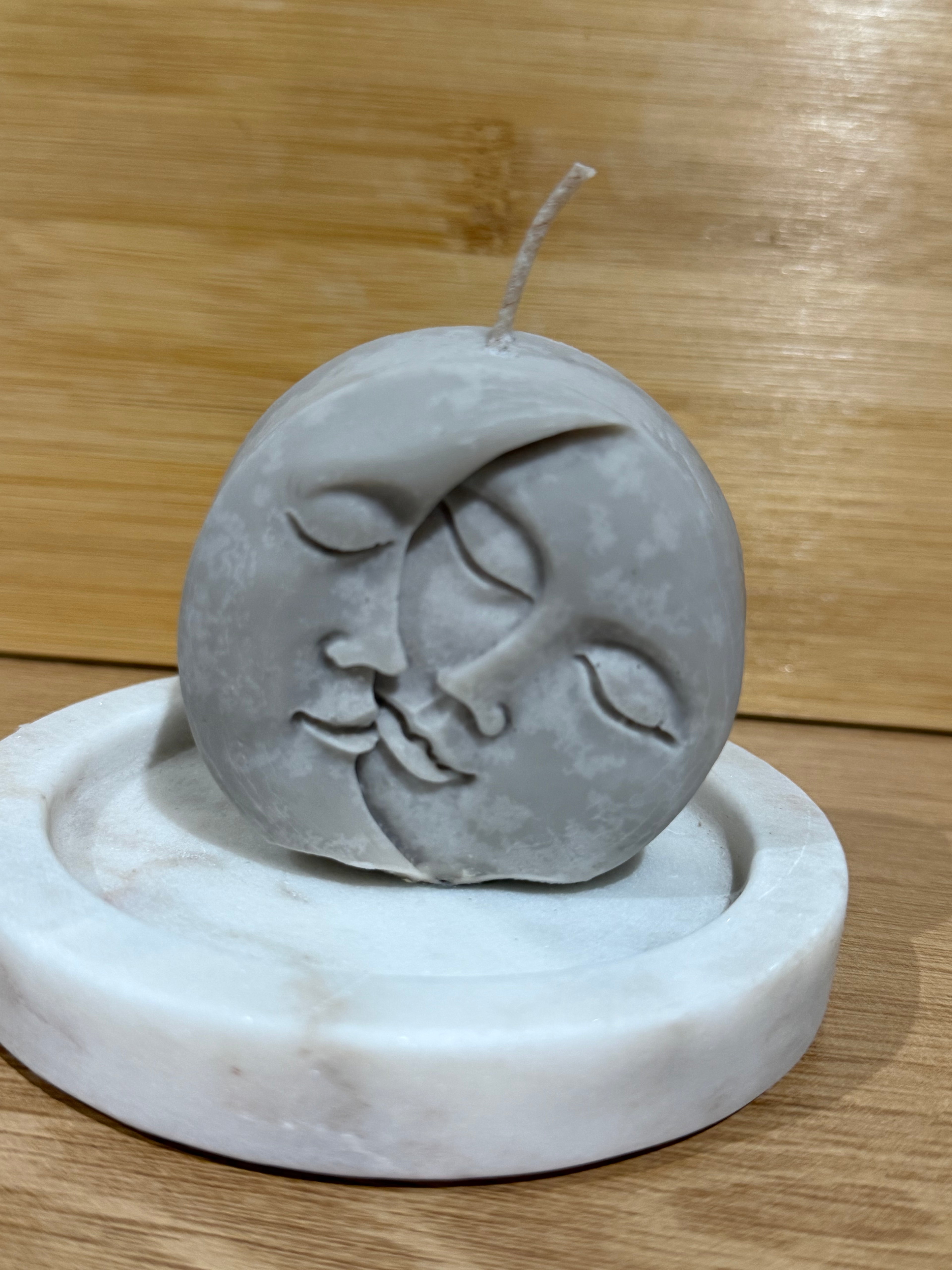 Small Round Moon Pillar Candle