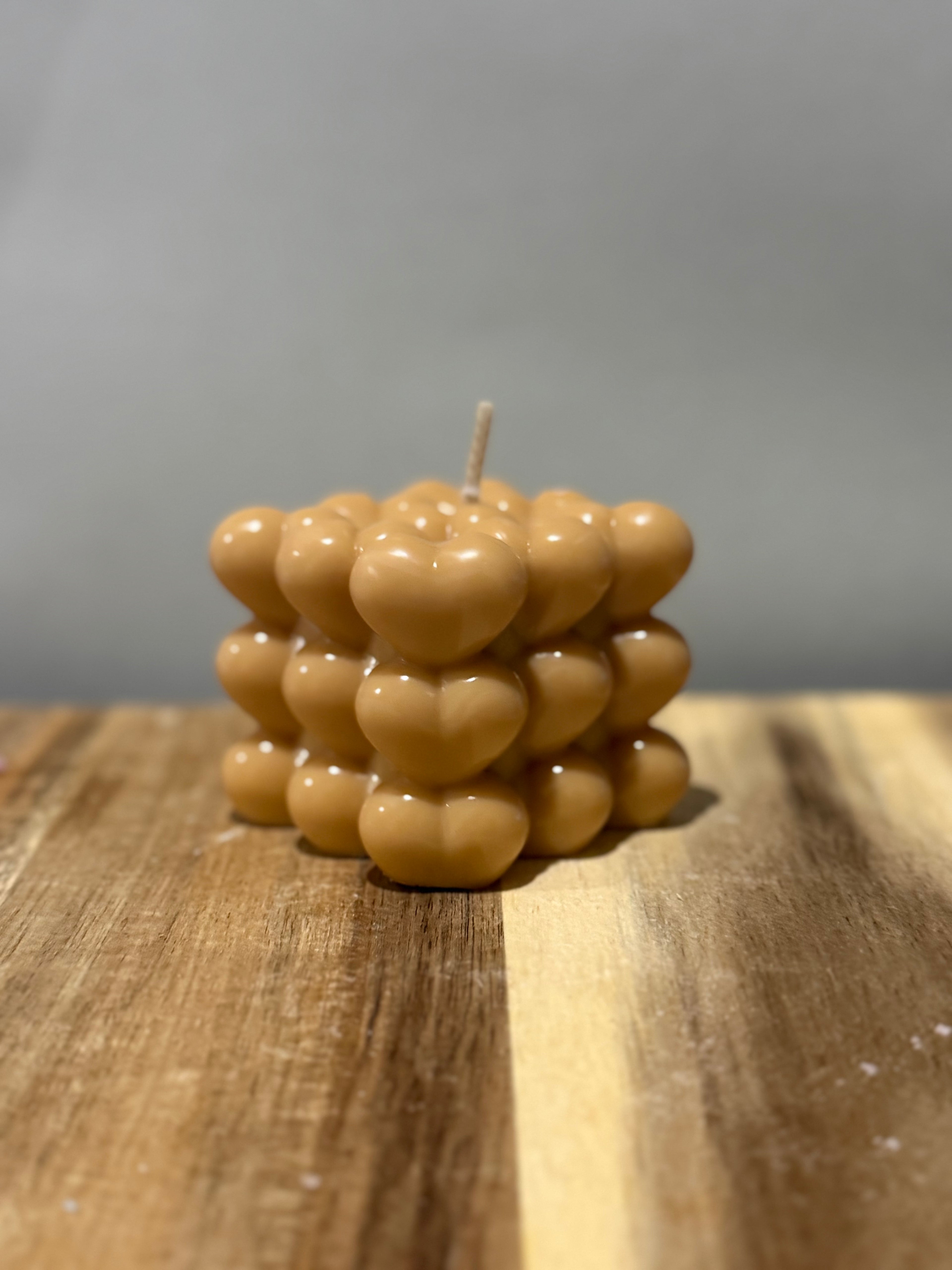 Heart-shaped Cube Pillar Candle