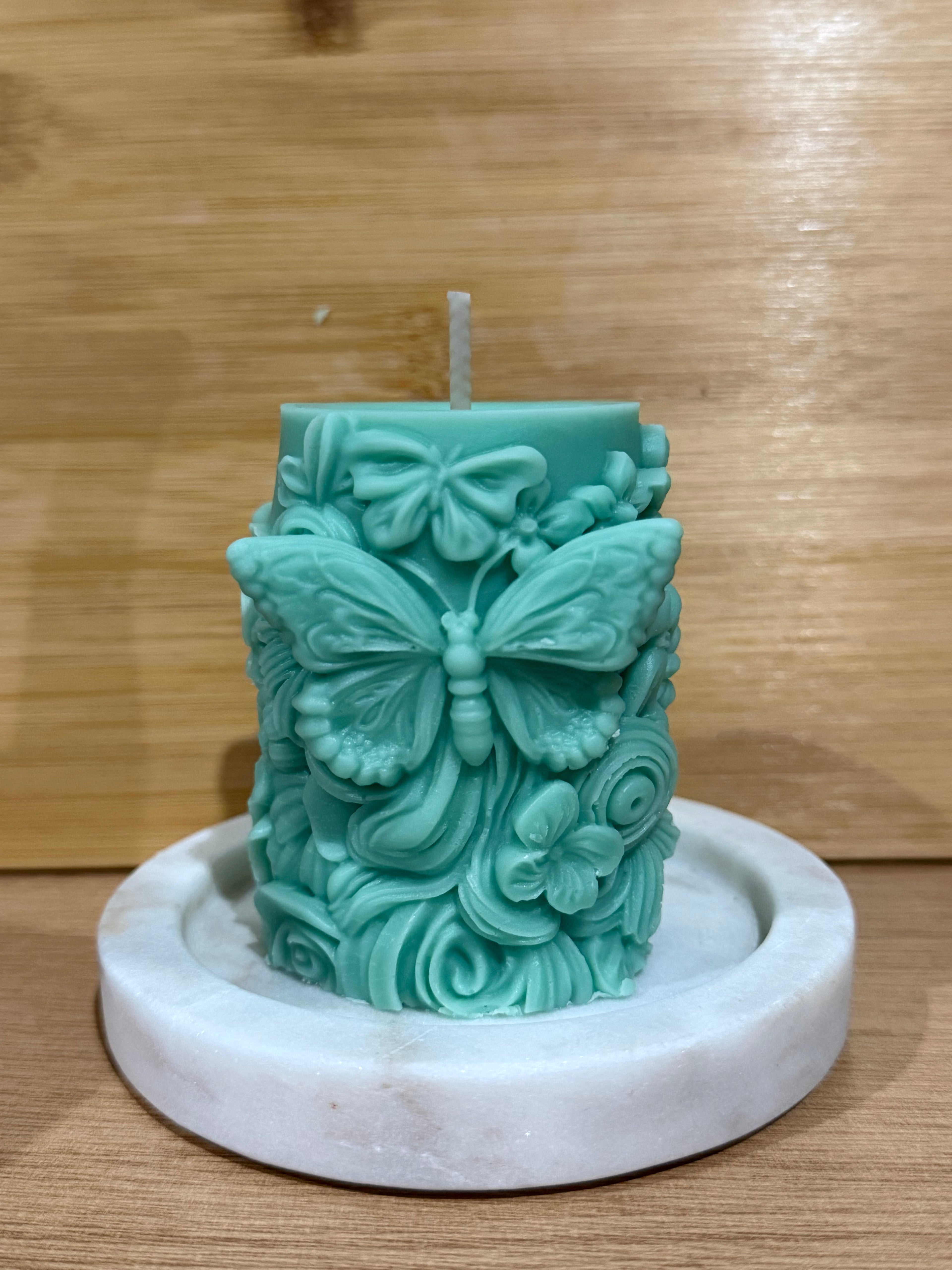 Butterfly Floral Pillar