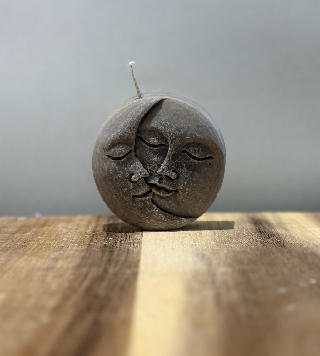 Small Round Moon Pillar Candle