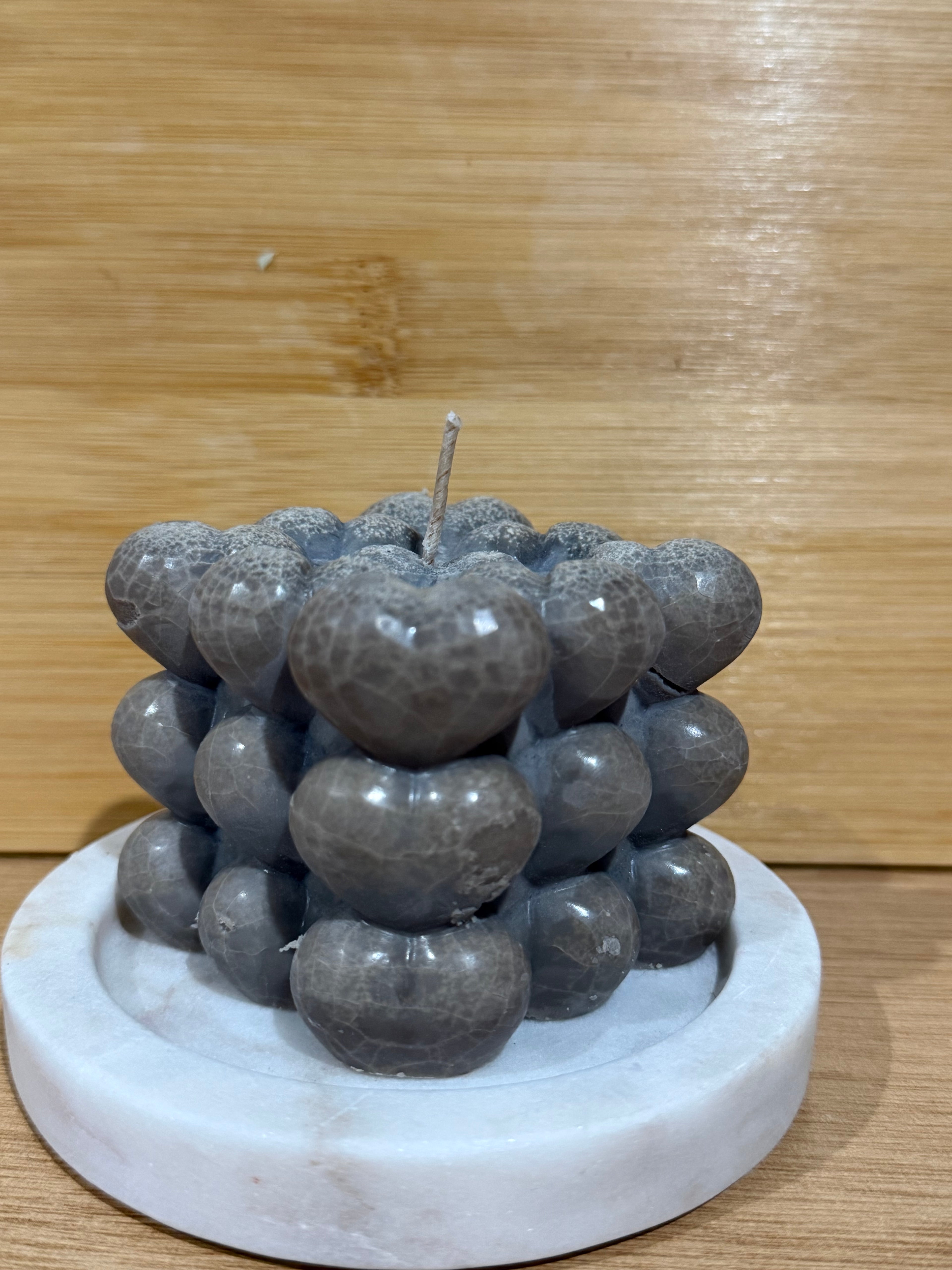 Heart-shaped Cube Pillar Candle