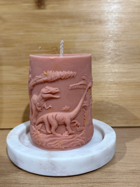 Dinosaur Pillar Candle