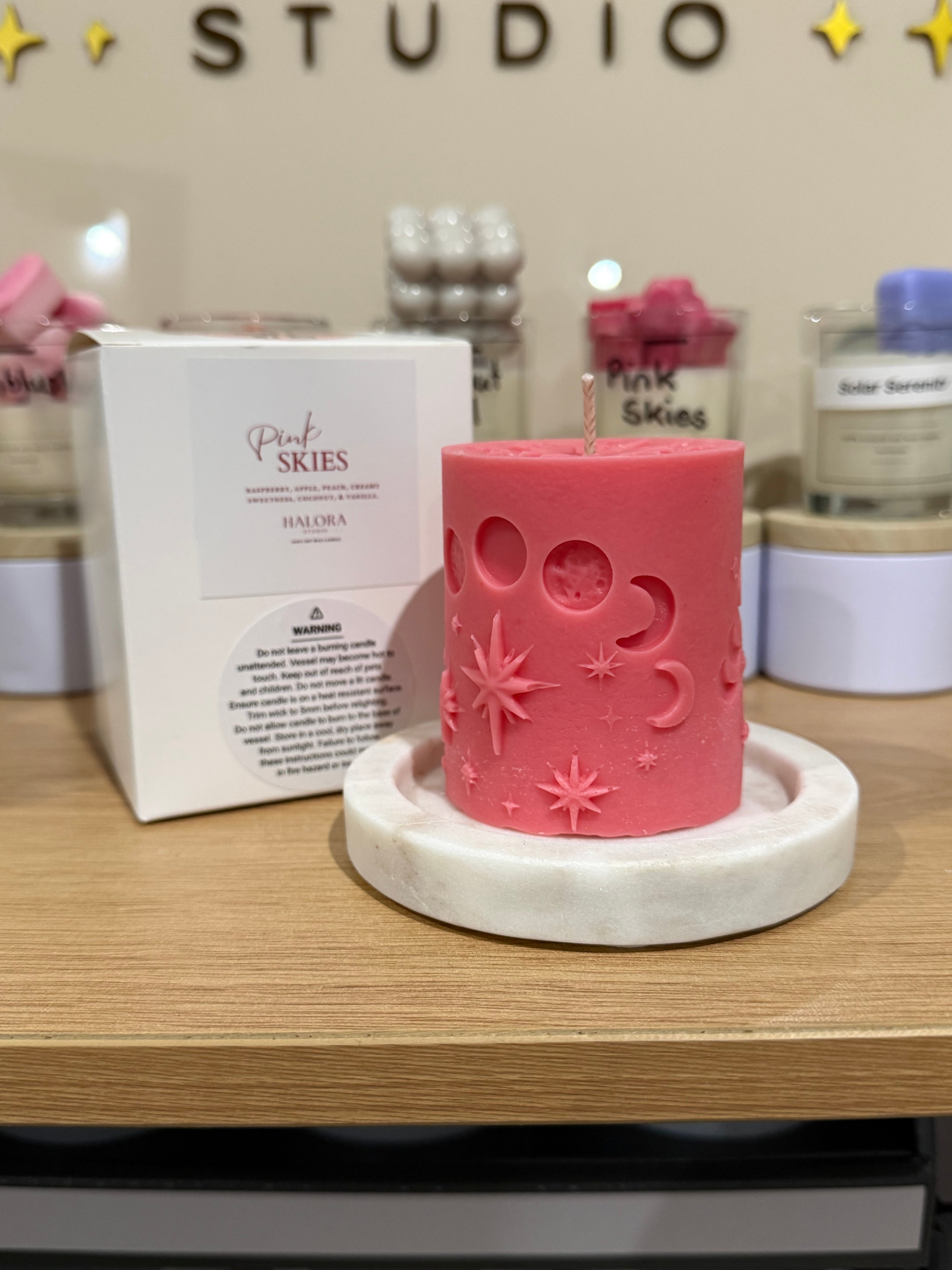 Moon Phases Pillar Candle
