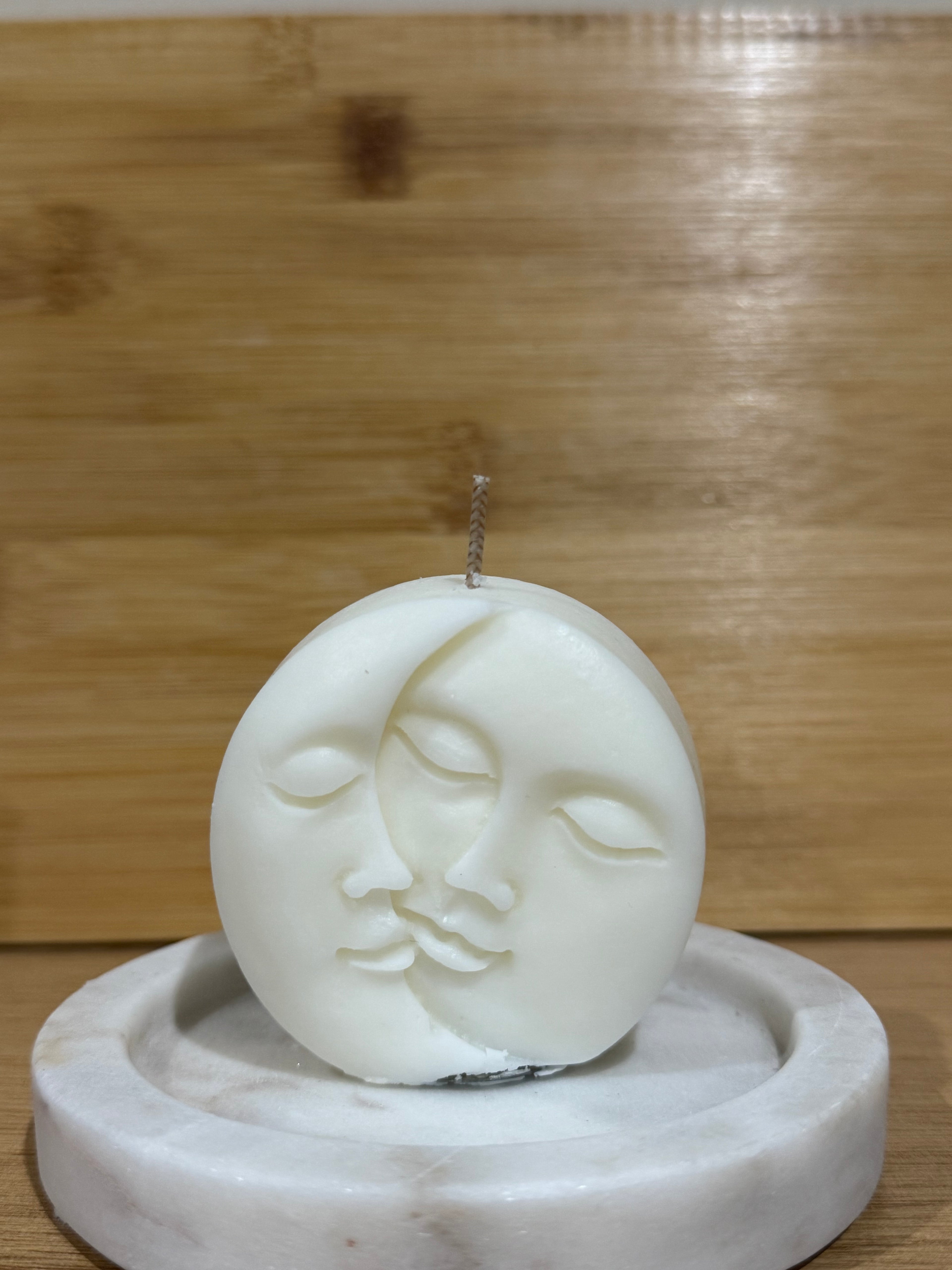 Small Round Moon Pillar Candle