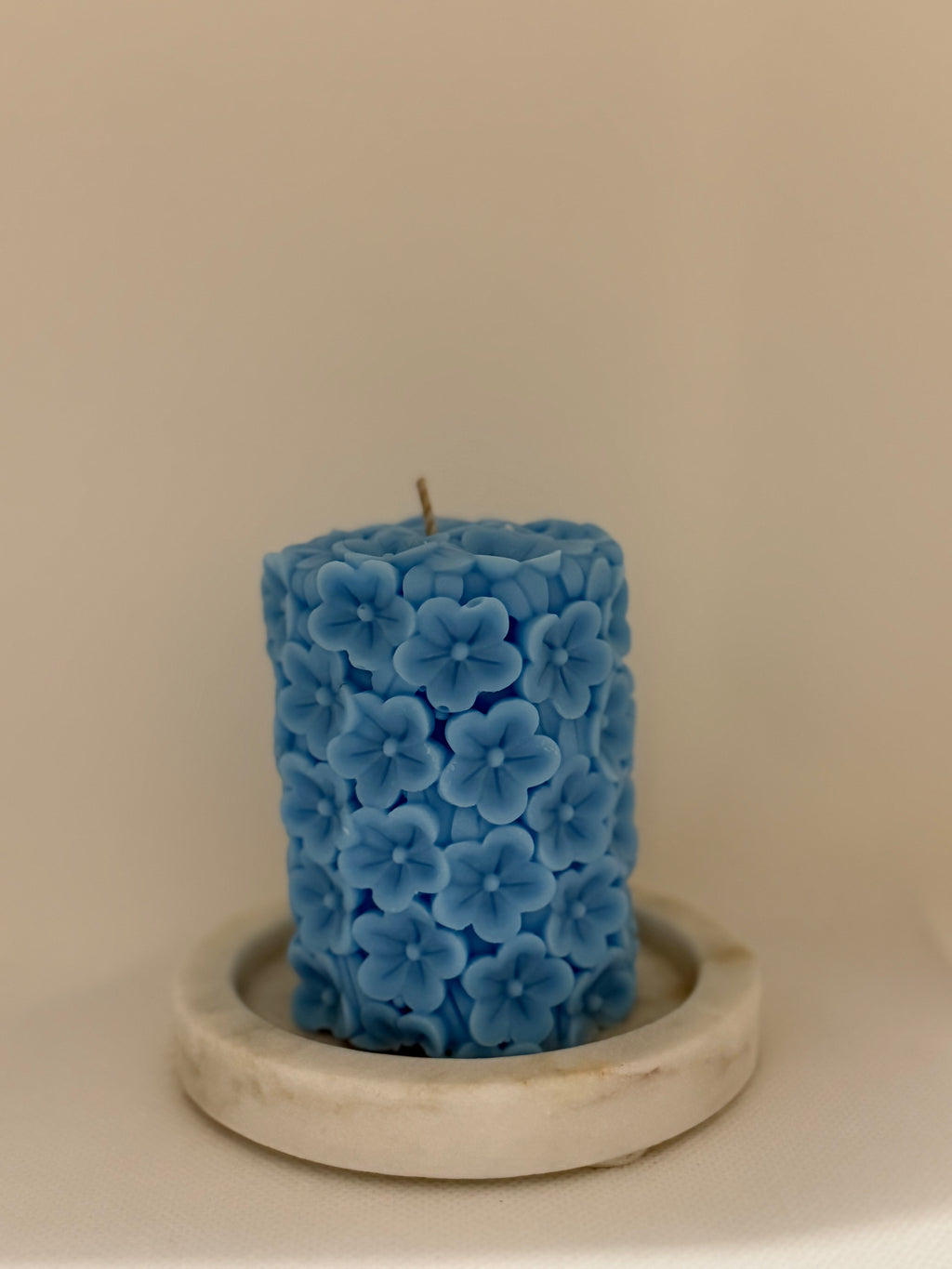 Intricate Floral Pillar Candle