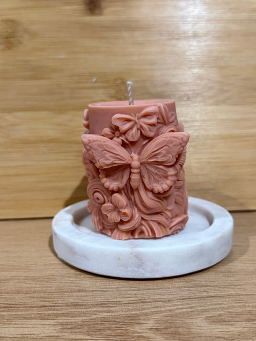 Butterfly Floral Pillar