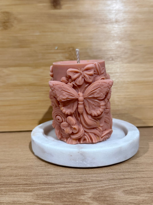Butterfly Floral Pillar