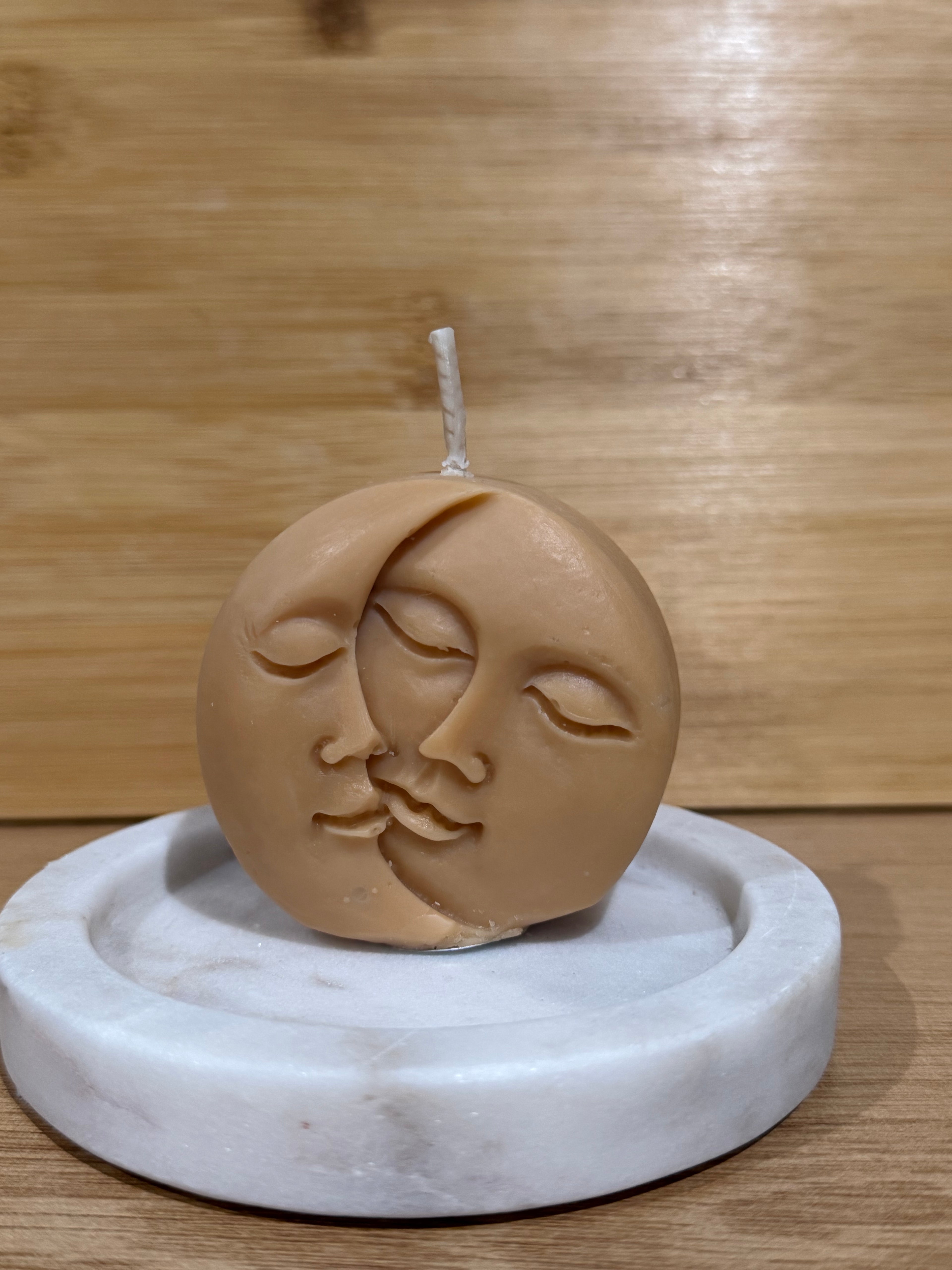 Small Round Moon Pillar Candle
