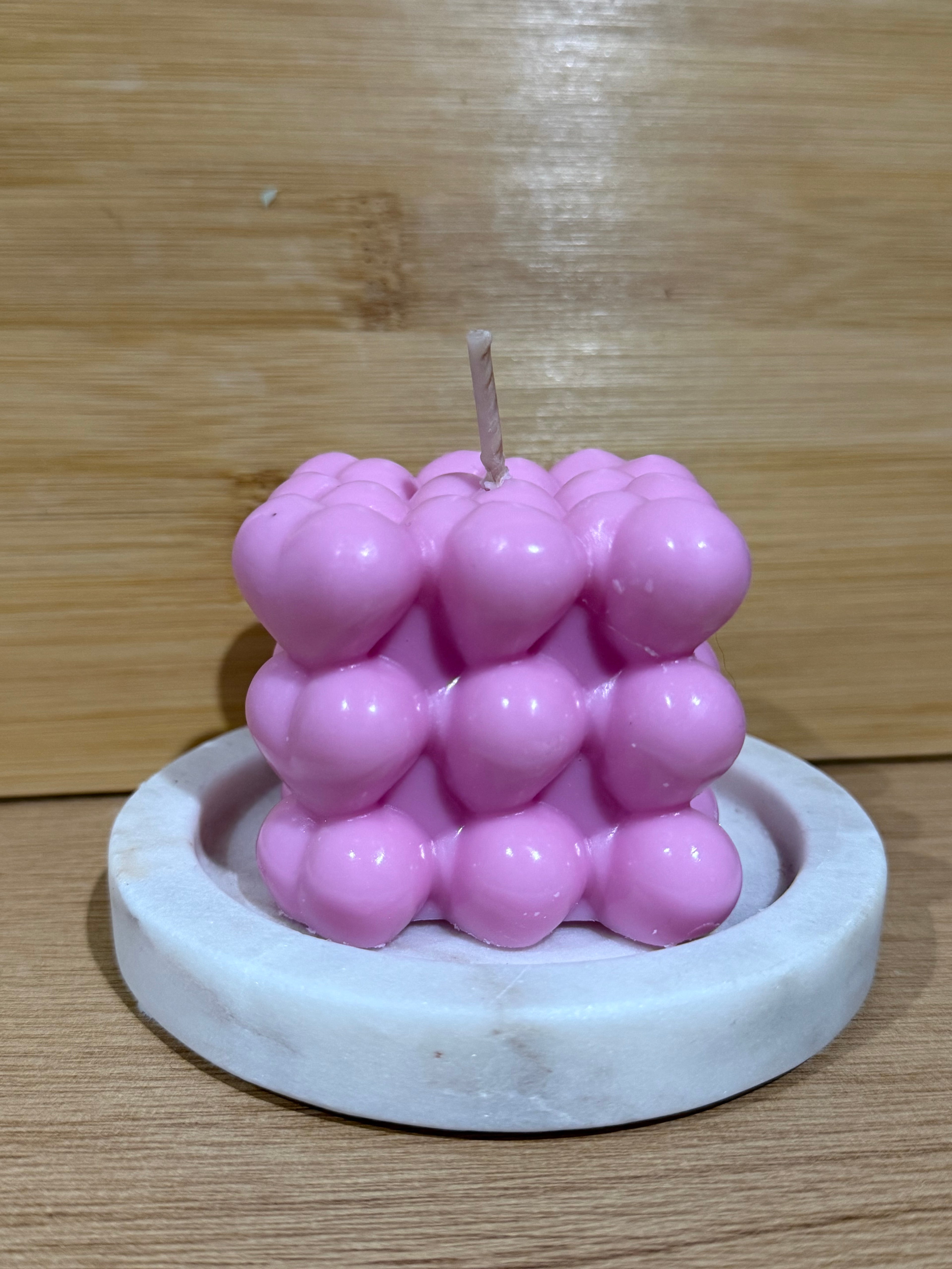 Heart-shaped Cube Pillar Candle