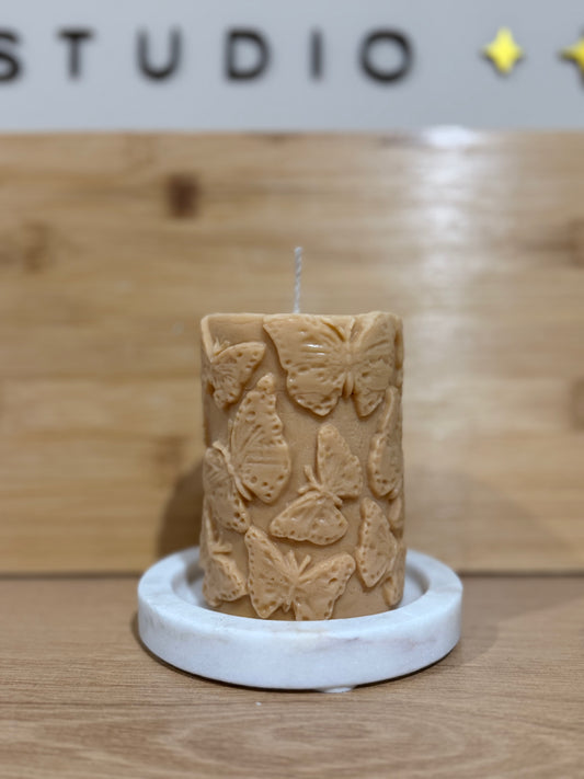 Butterflies Pillar Candle