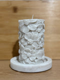 Large Daisies Pillar Candle