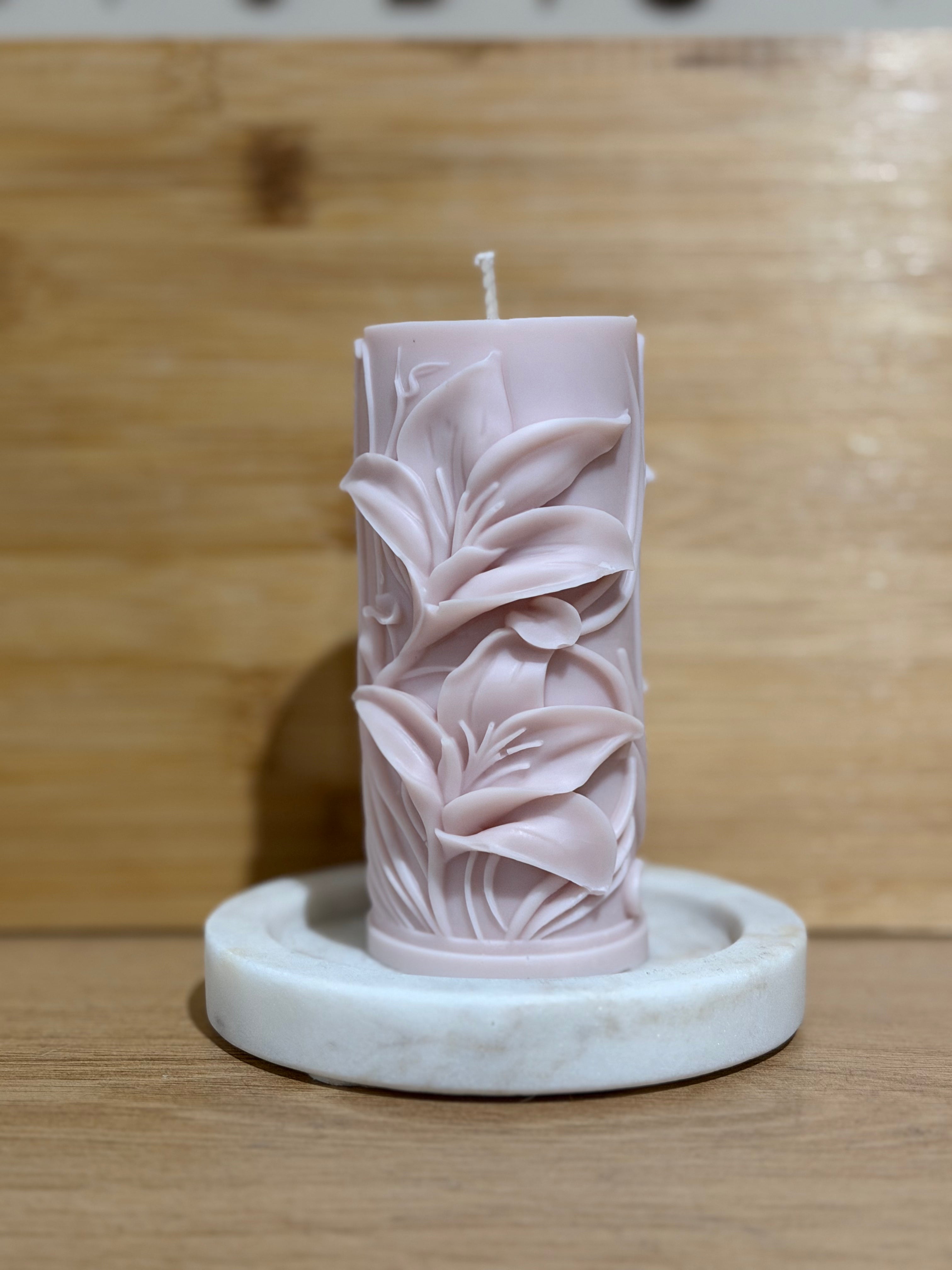 Tall Lily Pillar Candle