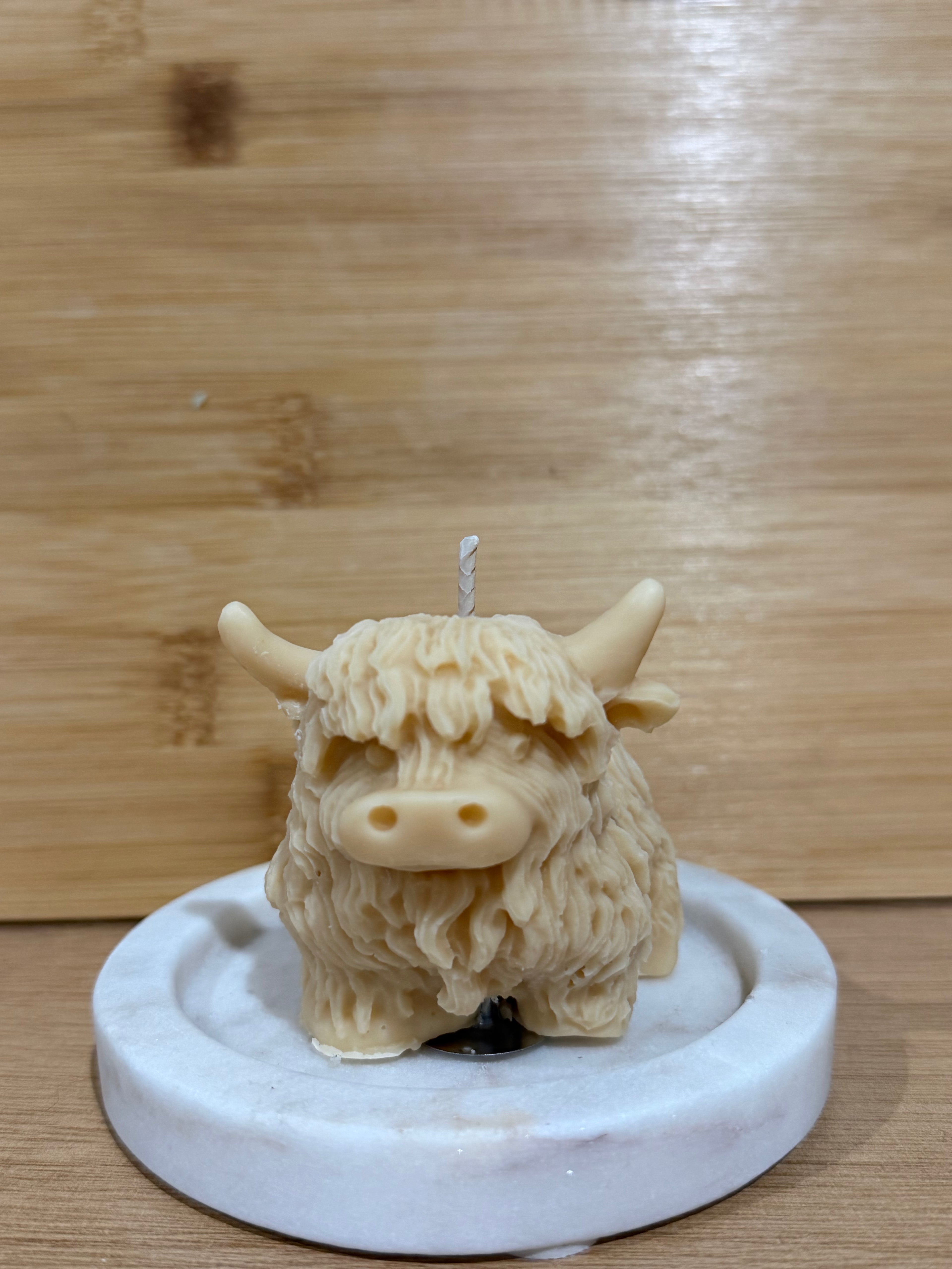 Highland Cow Pillar Candle