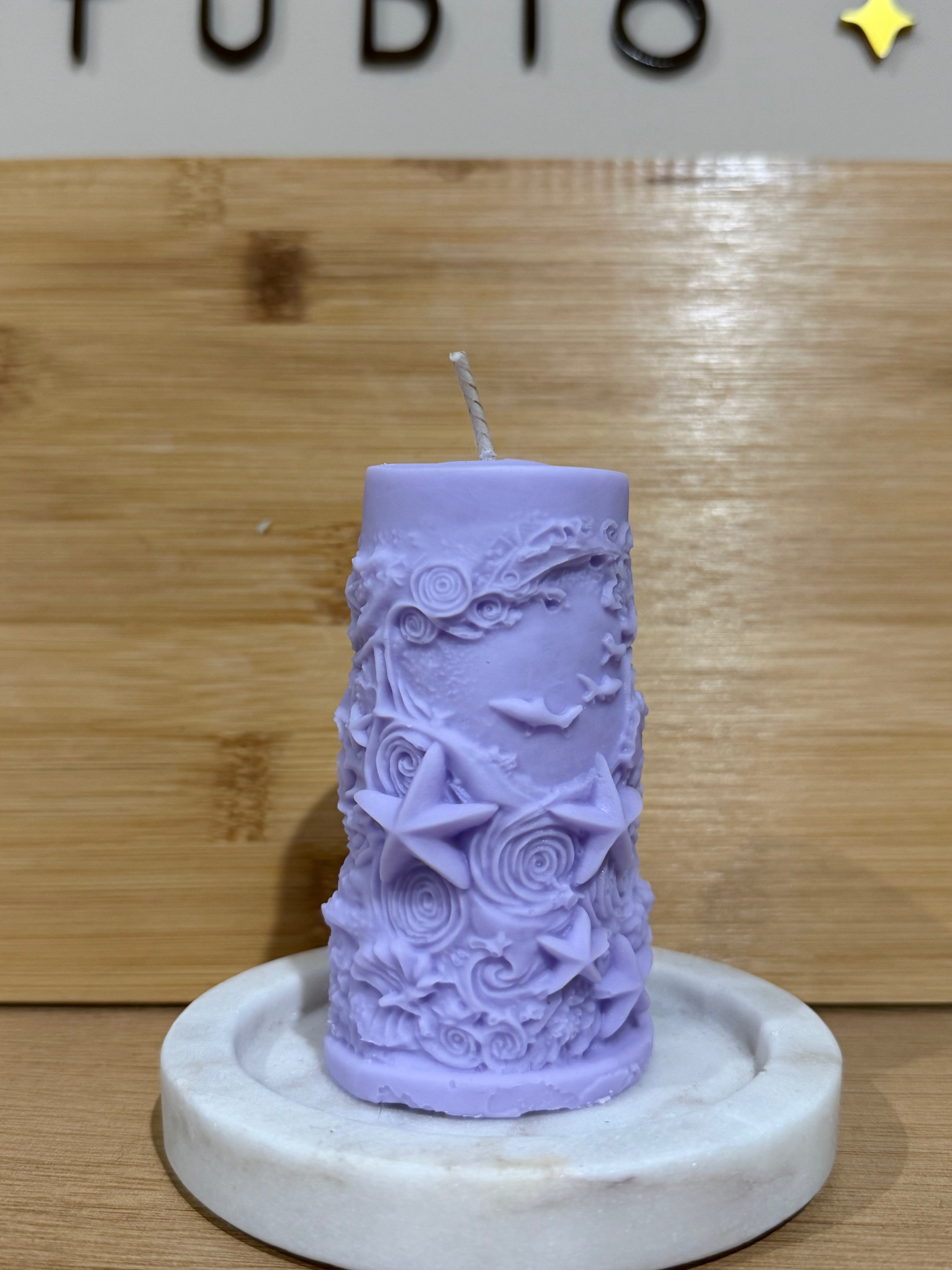 Beach Pillar Candle