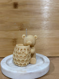 Honey-Pot Bear Pillar Candle