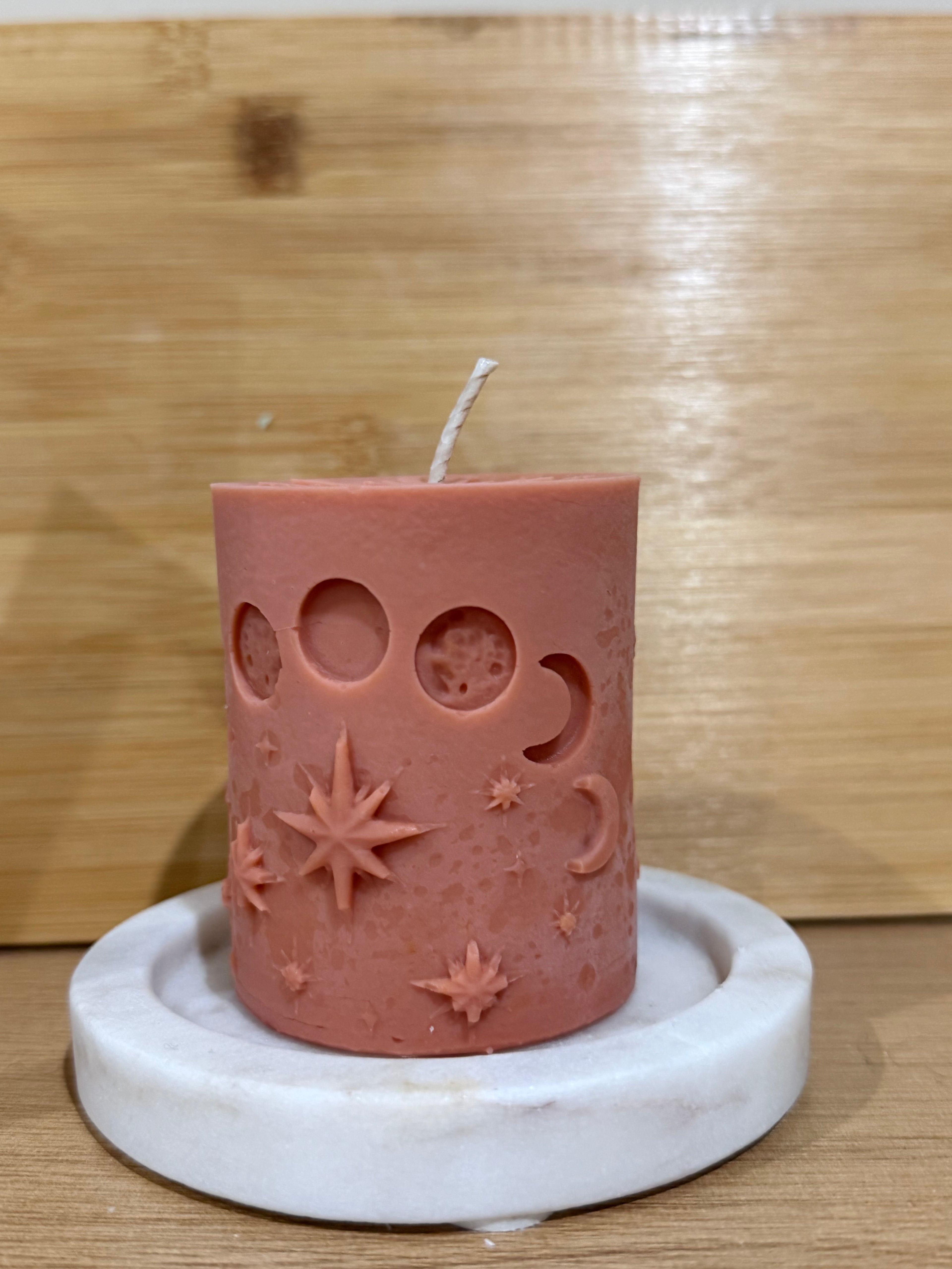 Moon Phases Pillar Candle