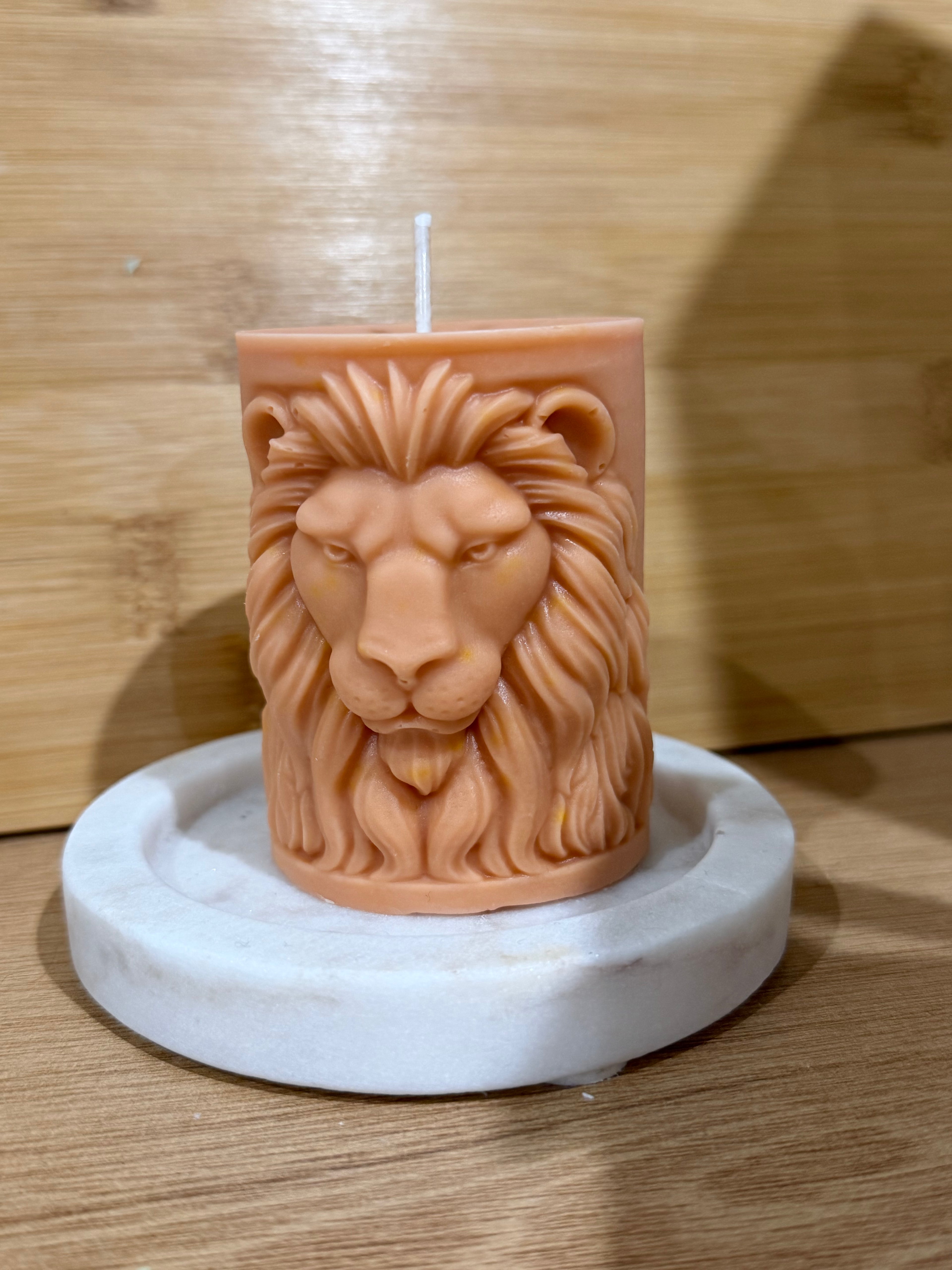 Lion Pillar Candle