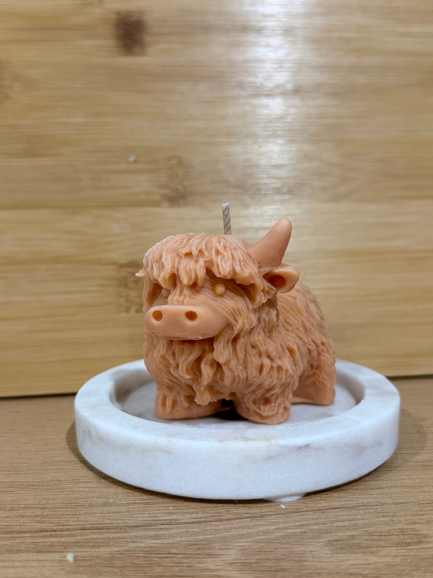 Highland Cow Pillar Candle