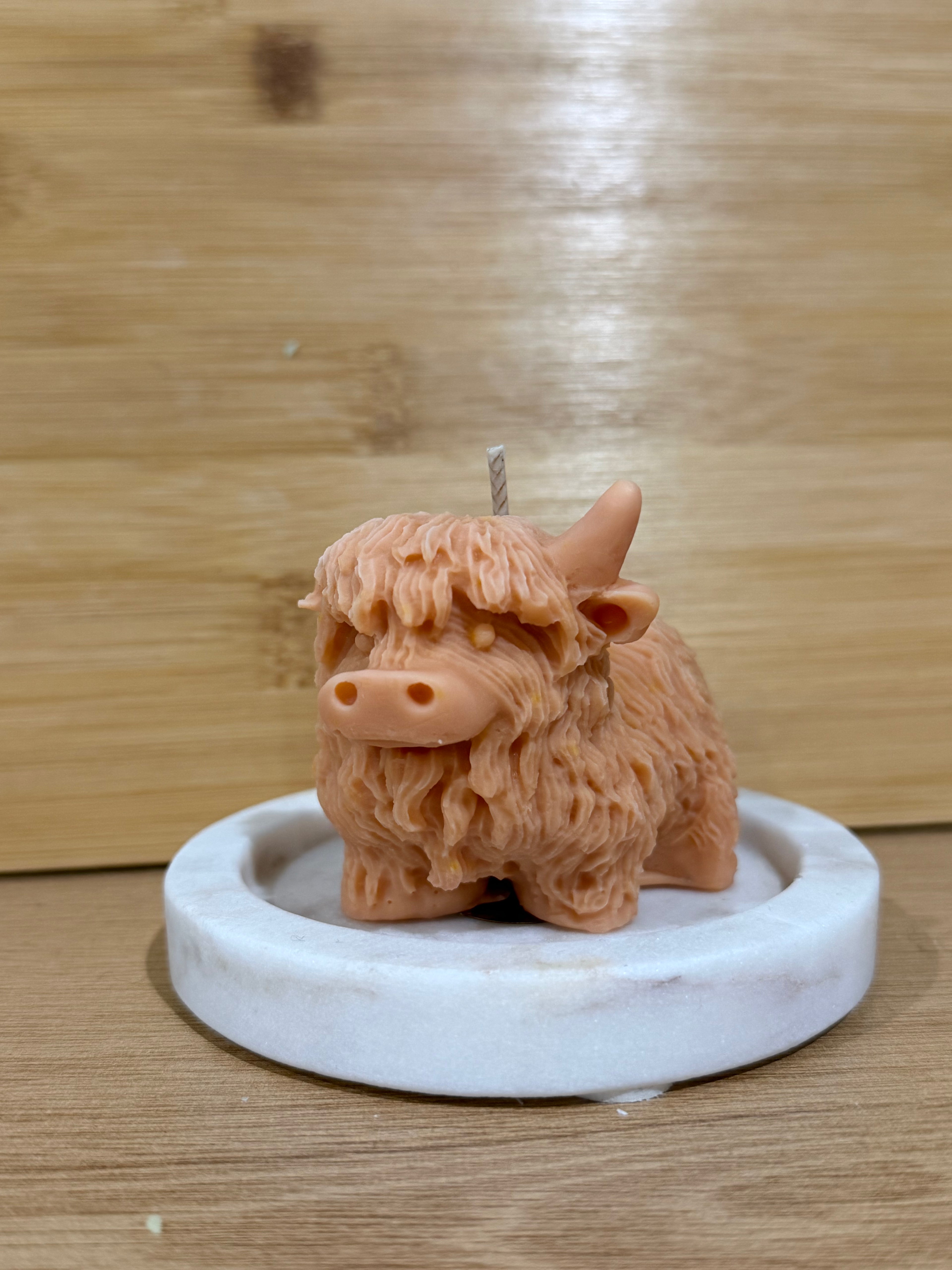 Highland Cow Pillar Candle