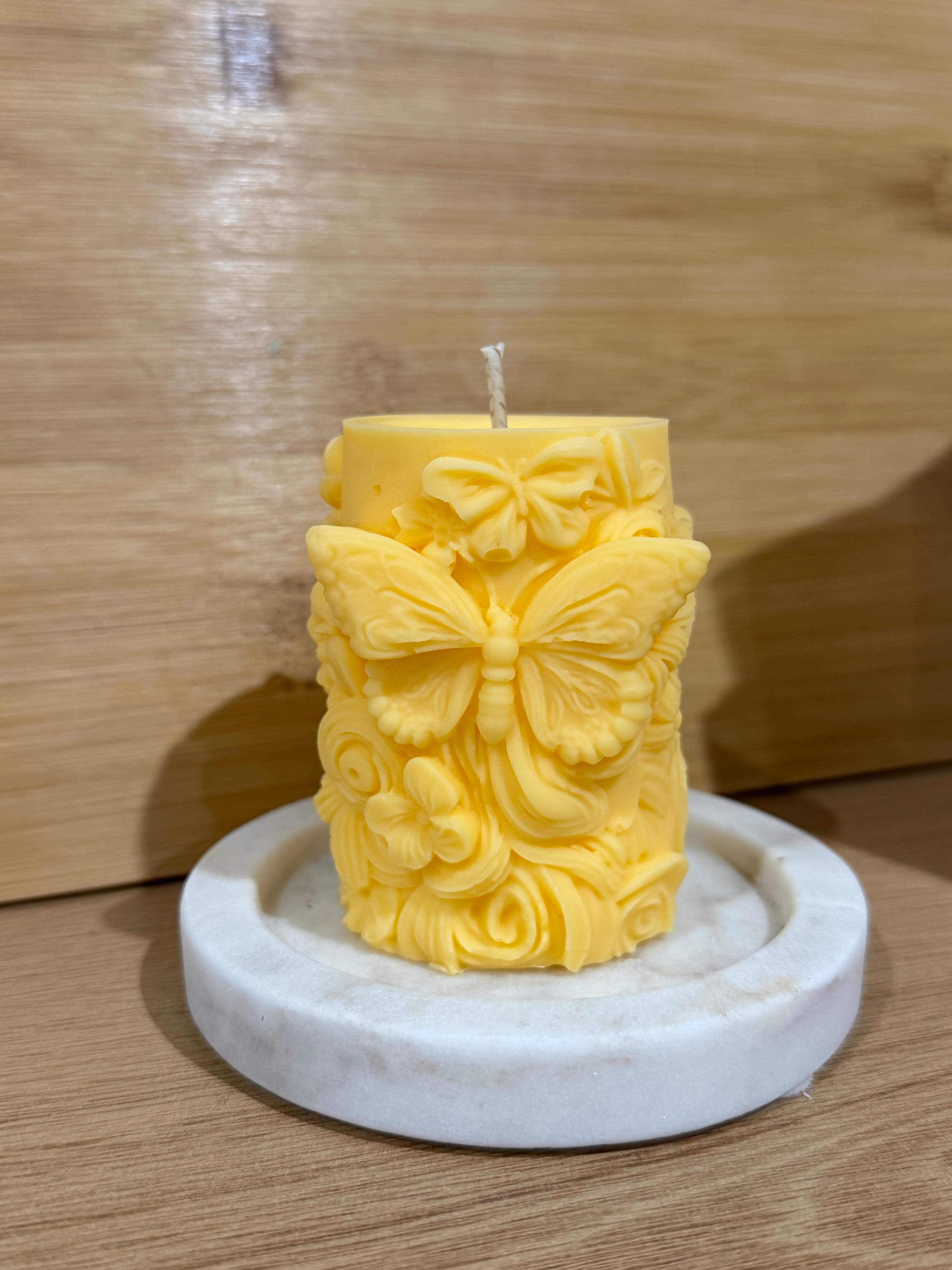 Butterfly Floral Pillar