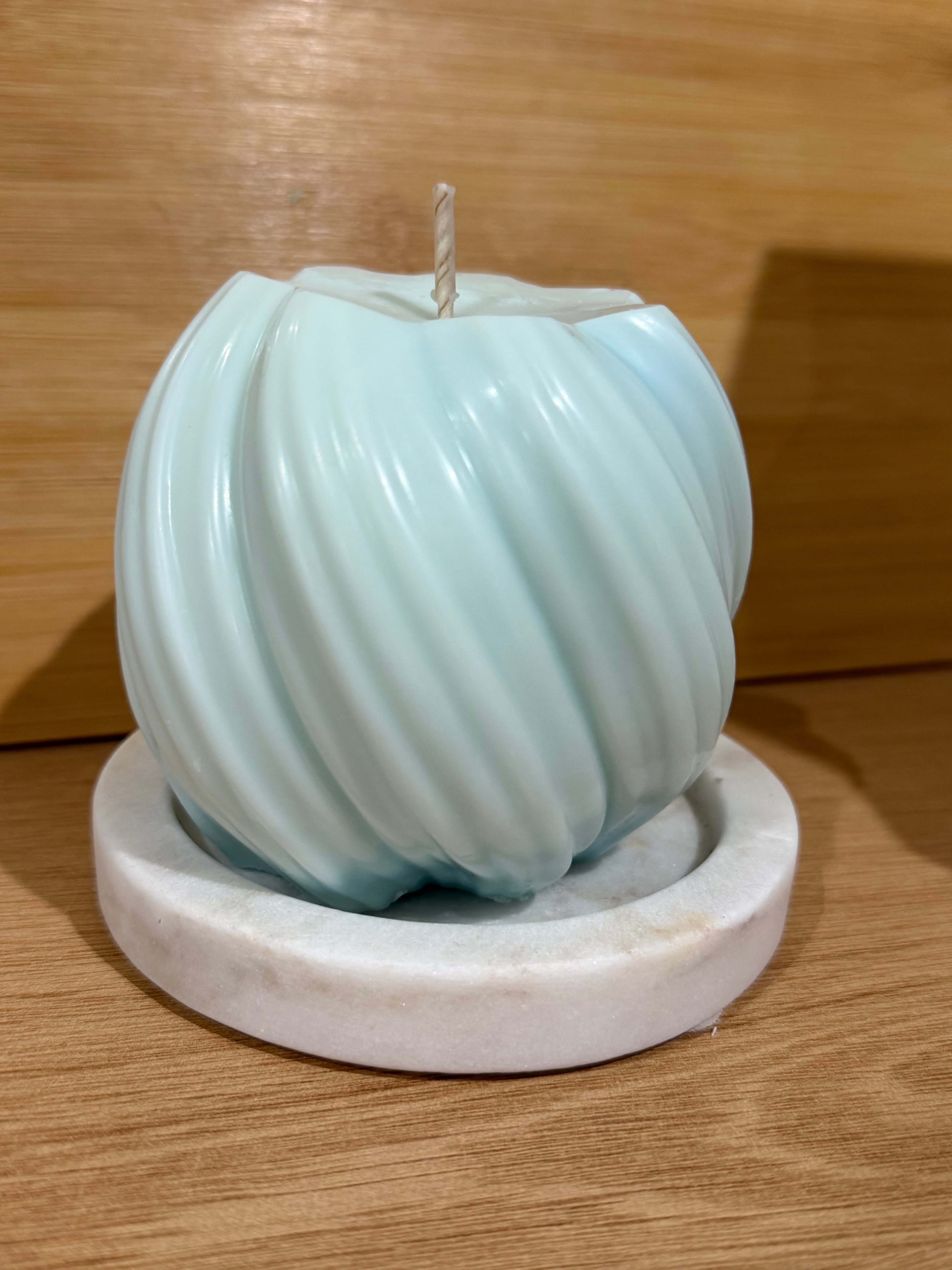 Large Round Swirls Pillar Candle
