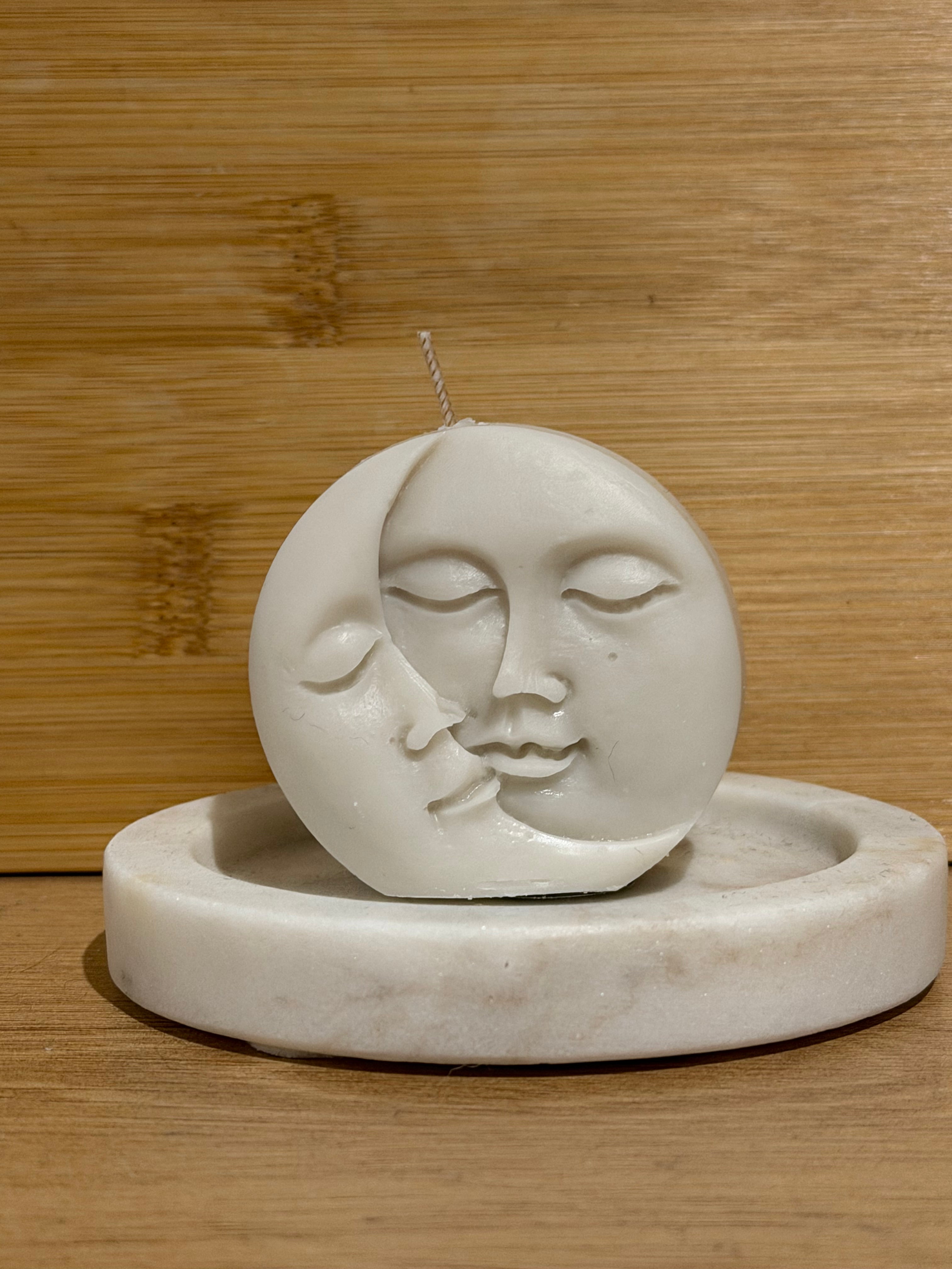 Small Round Moon Pillar Candle