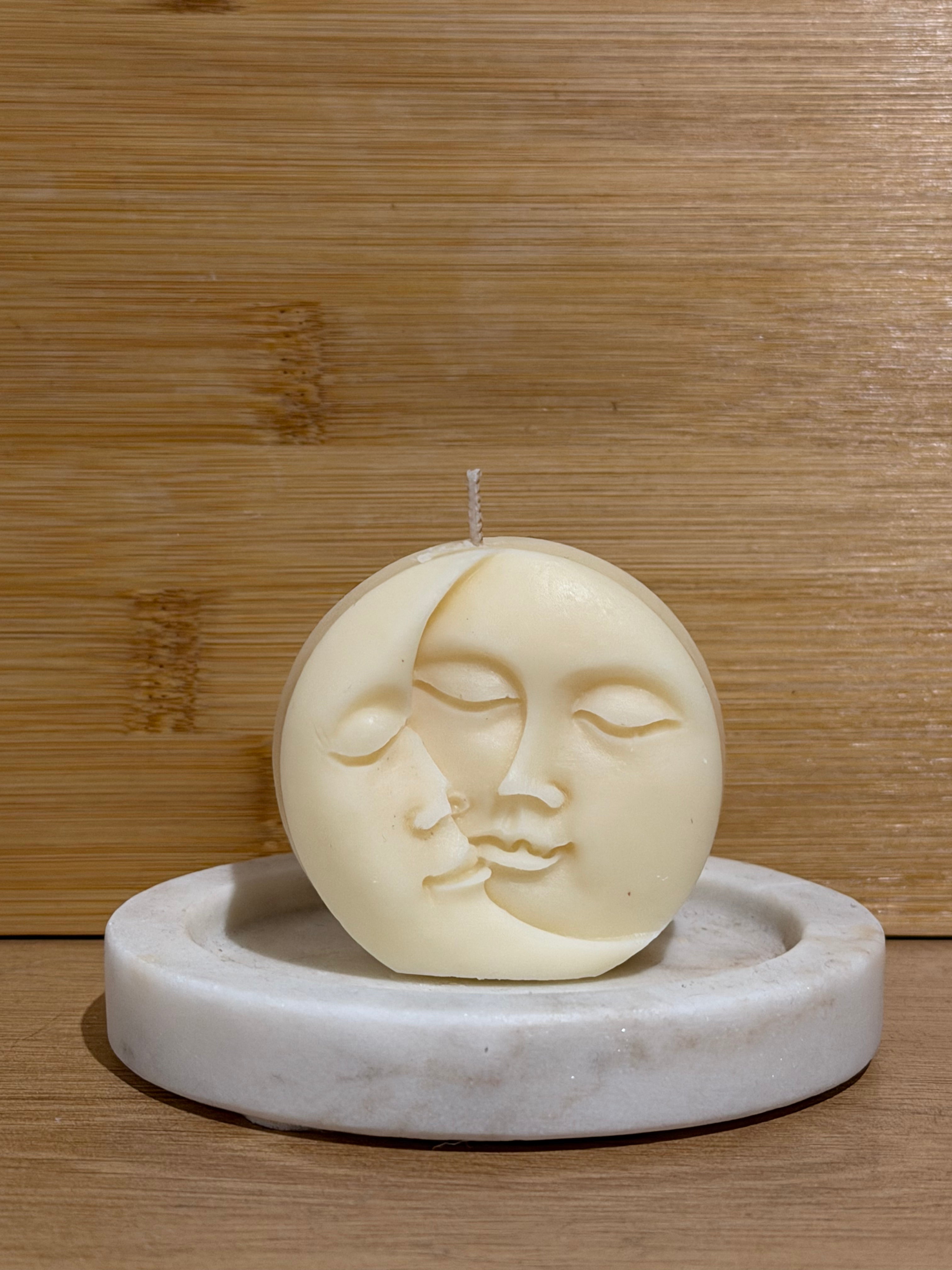 Small Round Moon Pillar Candle