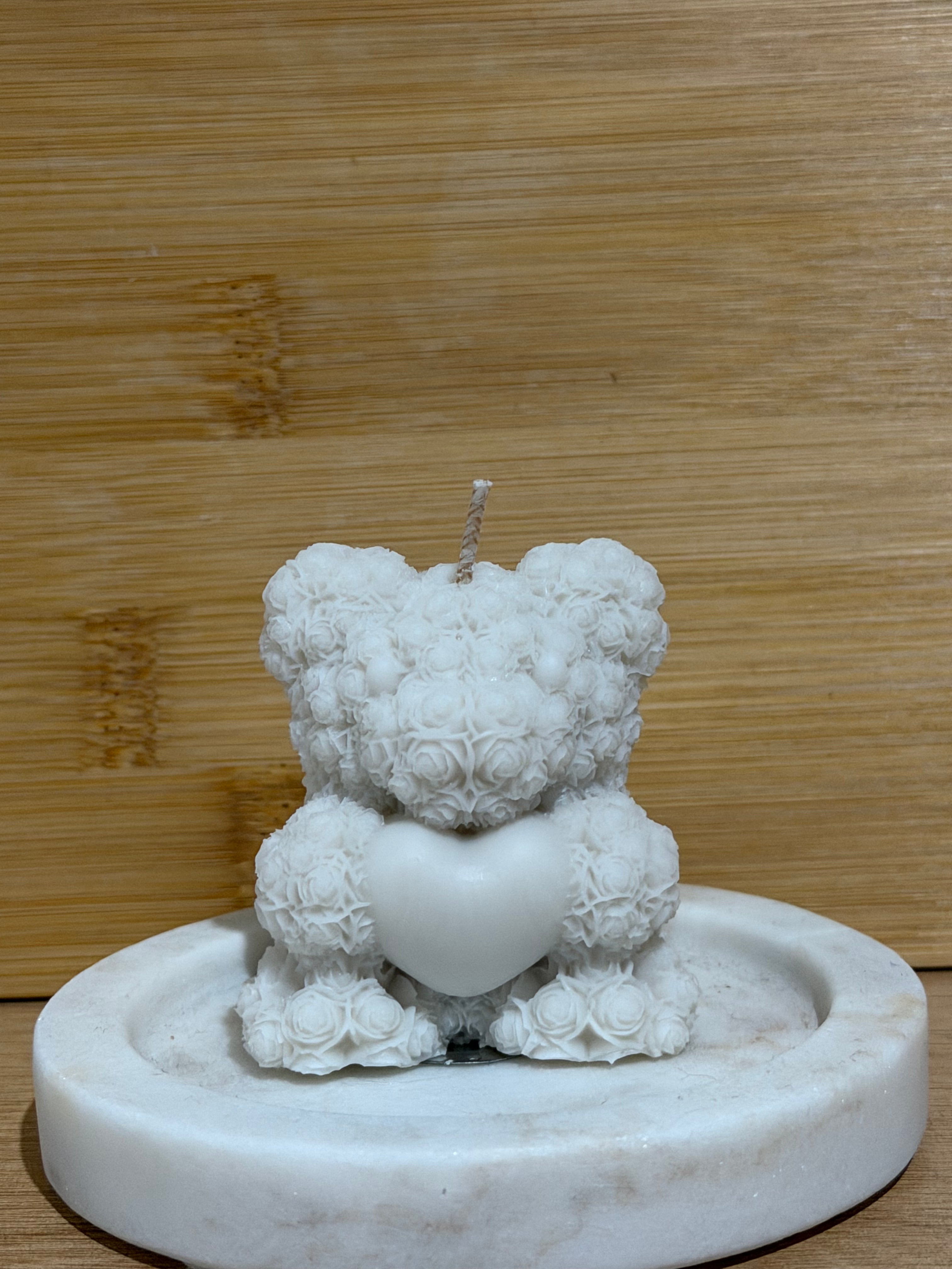 Floral Bear Pillar Candle